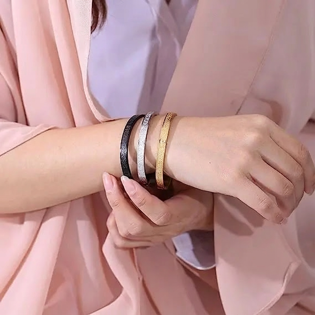 Islamic Muslim Ayatul Kursi Sutra Cuff Bangle Bracelet Charm Men and Women Stainless Steel Religious Amulet Jewelry